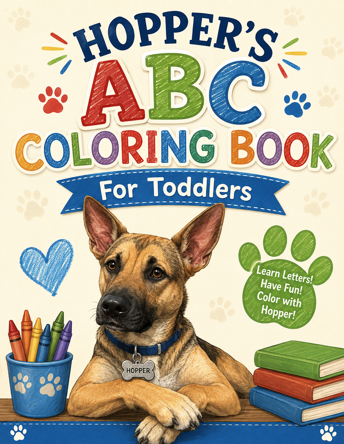 Hopper's ABC Coloring Book — animal welfare coloring book cover